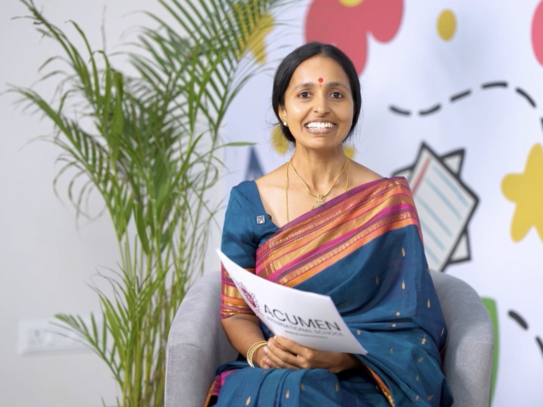 Bharathi Palivela speaking in the Acumen International School interview